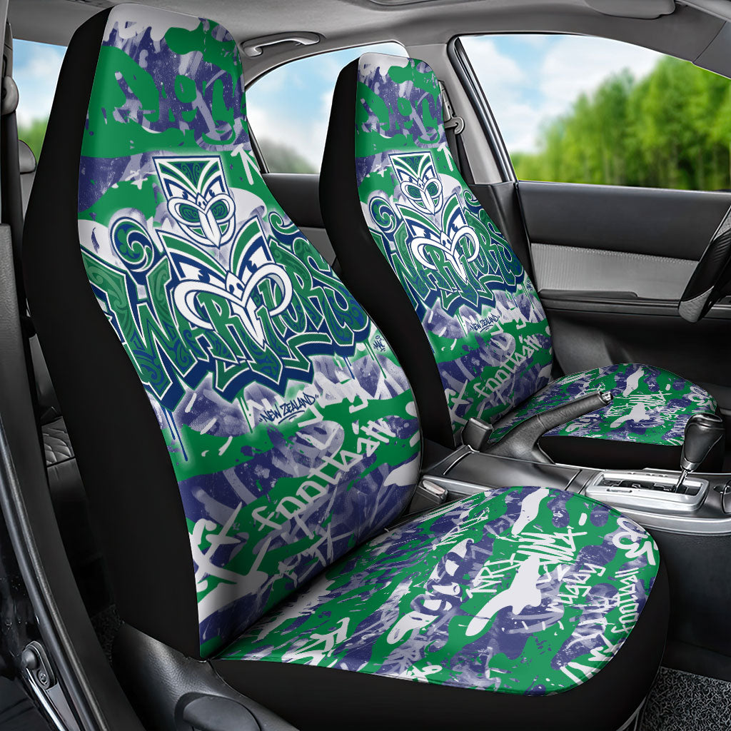 New Zealand Warriors Rugby Car Seat Cover Graffiti Typography Urban Camo Abstract Street Style