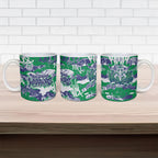 New Zealand Warriors Rugby Ceramic Mug Graffiti Typography Urban Camo Abstract Street Style