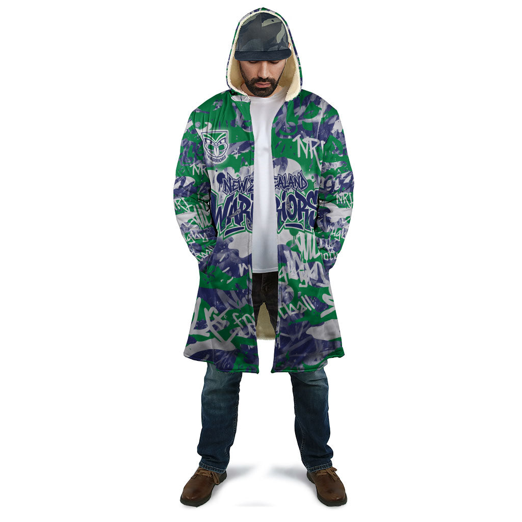 New Zealand Warriors Rugby Cloak Graffiti Typography Urban Camo Abstract Street Style