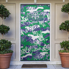 New Zealand Warriors Rugby Door Cover Graffiti Typography Urban Camo Abstract Street Style