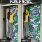 New Zealand Warriors Rugby Door Cover Graffiti Typography Urban Camo Abstract Street Style