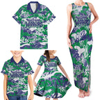 New Zealand Warriors Rugby Family Matching Tank Maxi Dress and Hawaiian Shirt Graffiti Typography Urban Camo Abstract Street Style