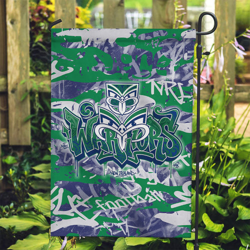 New Zealand Warriors Rugby Garden Flag Graffiti Typography Urban Camo Abstract Street Style