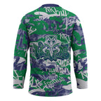 New Zealand Warriors Rugby Hockey Jersey Graffiti Typography Urban Camo Abstract Street Style