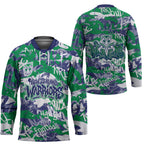 New Zealand Warriors Rugby Hockey Jersey Graffiti Typography Urban Camo Abstract Street Style