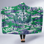 New Zealand Warriors Rugby Hooded Blanket Graffiti Typography Urban Camo Abstract Street Style