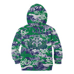 New Zealand Warriors Rugby Kid Hoodie Graffiti Typography Urban Camo Abstract Street Style