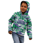 New Zealand Warriors Rugby Kid Hoodie Graffiti Typography Urban Camo Abstract Street Style
