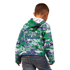 New Zealand Warriors Rugby Kid Hoodie Graffiti Typography Urban Camo Abstract Street Style