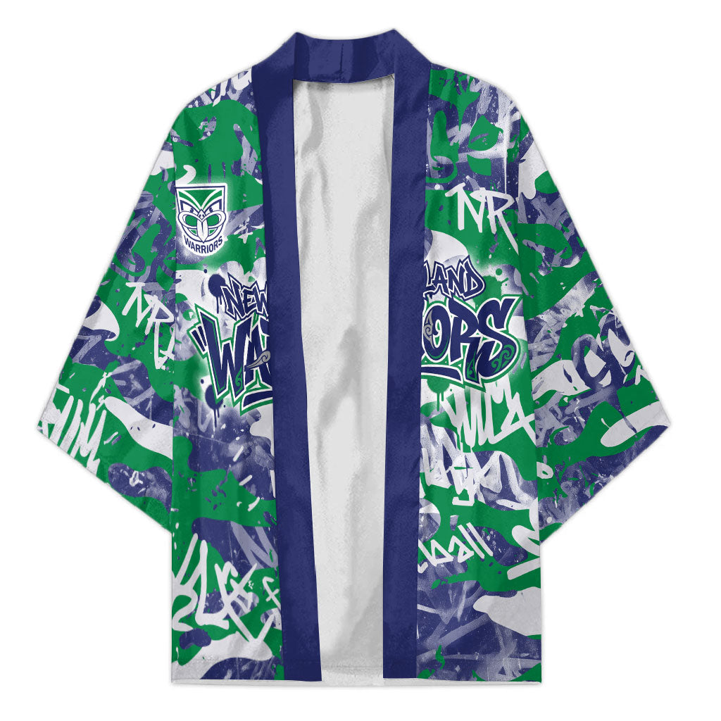 New Zealand Warriors Rugby Kimono Graffiti Typography Urban Camo Abstract Street Style