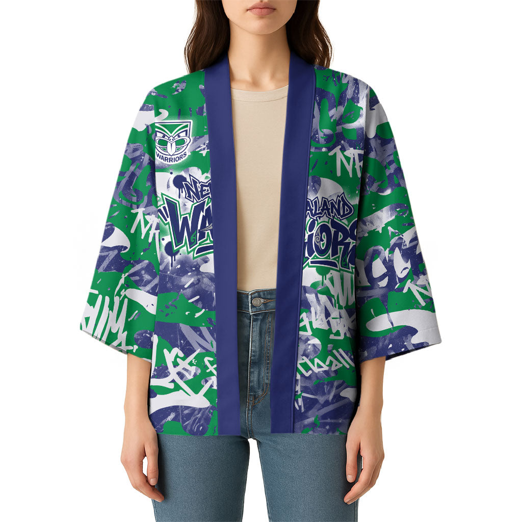 New Zealand Warriors Rugby Kimono Graffiti Typography Urban Camo Abstract Street Style
