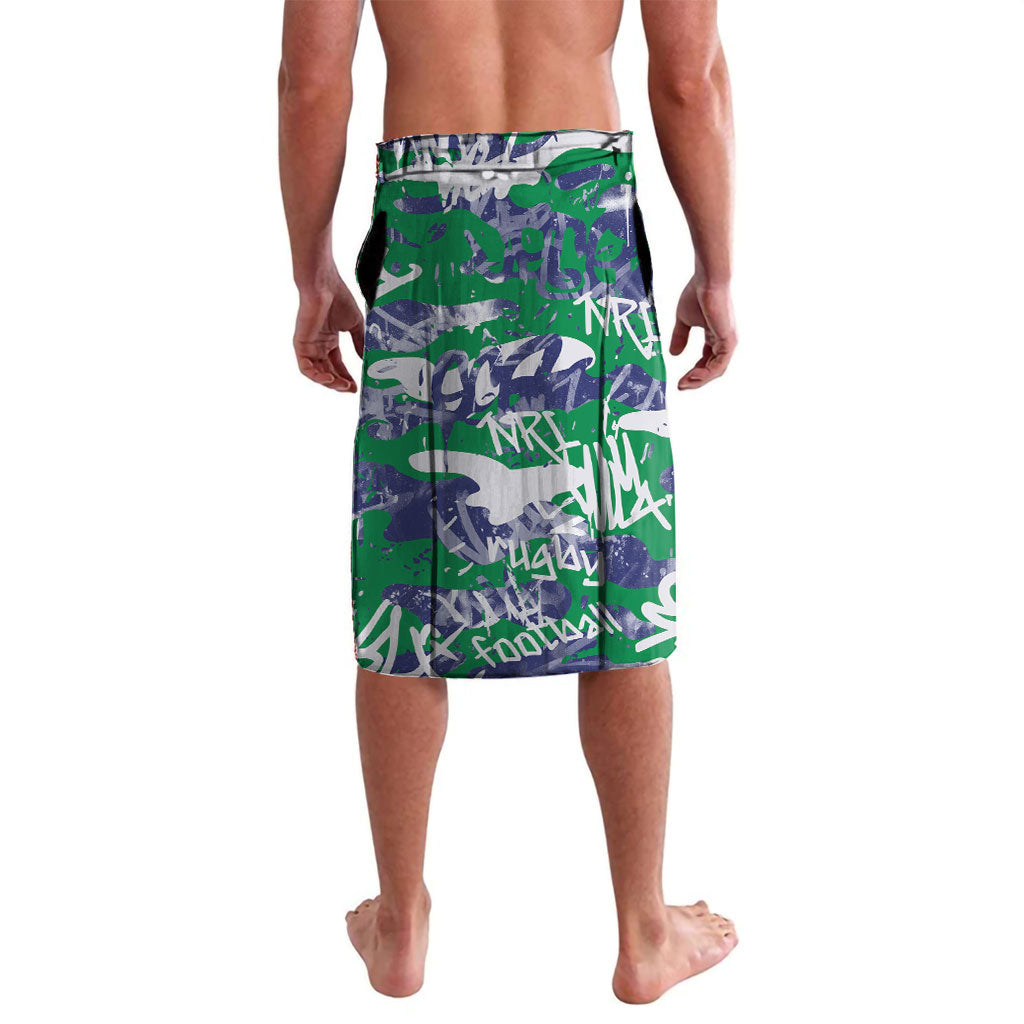 New Zealand Warriors Rugby Lavalava Graffiti Typography Urban Camo Abstract Street Style