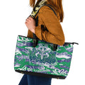 New Zealand Warriors Rugby Leather Tote Bag Graffiti Typography Urban Camo Abstract Street Style