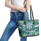New Zealand Warriors Rugby Leather Tote Bag Graffiti Typography Urban Camo Abstract Street Style
