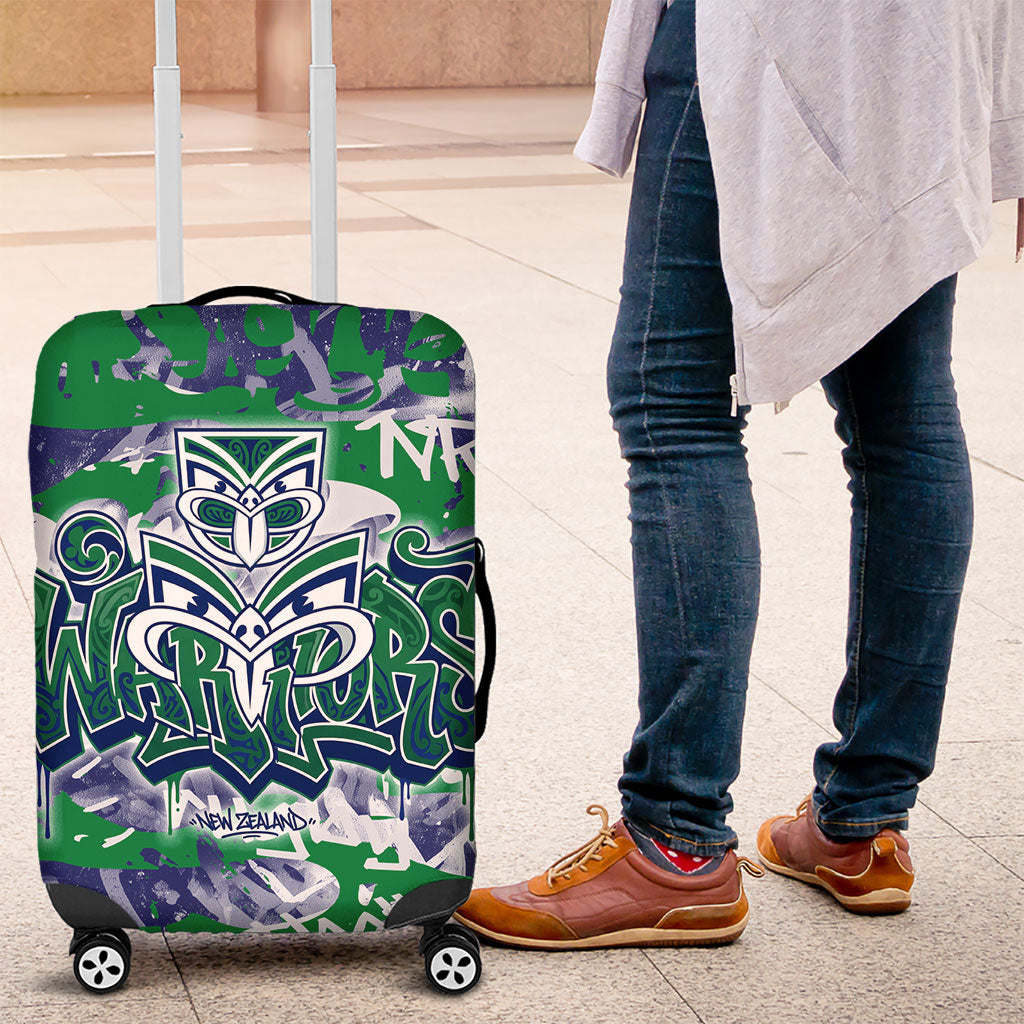 New Zealand Warriors Rugby Luggage Cover Graffiti Typography Urban Camo Abstract Street Style