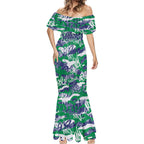 New Zealand Warriors Rugby Mermaid Dress Graffiti Typography Urban Camo Abstract Street Style
