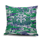 New Zealand Warriors Rugby Pillow Cover Graffiti Typography Urban Camo Abstract Street Style