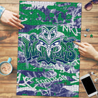 New Zealand Warriors Rugby Puzzle Graffiti Typography Urban Camo Abstract Street Style