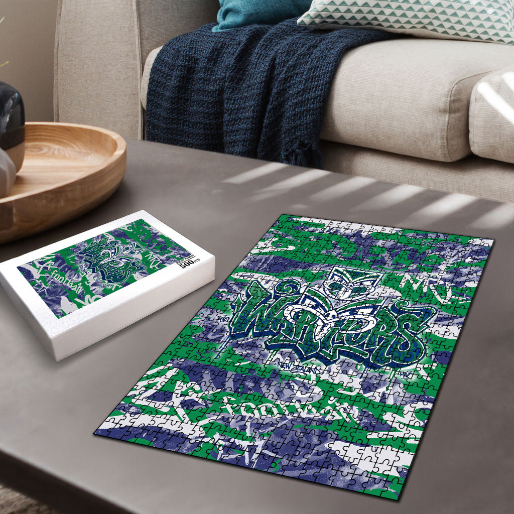 New Zealand Warriors Rugby Puzzle Graffiti Typography Urban Camo Abstract Street Style