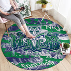 New Zealand Warriors Rugby Round Carpet Graffiti Typography Urban Camo Abstract Street Style