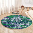 New Zealand Warriors Rugby Round Carpet Graffiti Typography Urban Camo Abstract Street Style