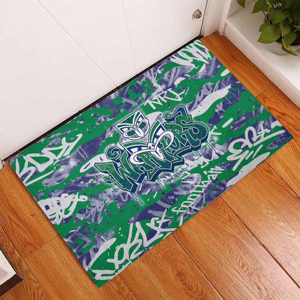 New Zealand Warriors Rugby Rubber Doormat Graffiti Typography Urban Camo Abstract Street Style