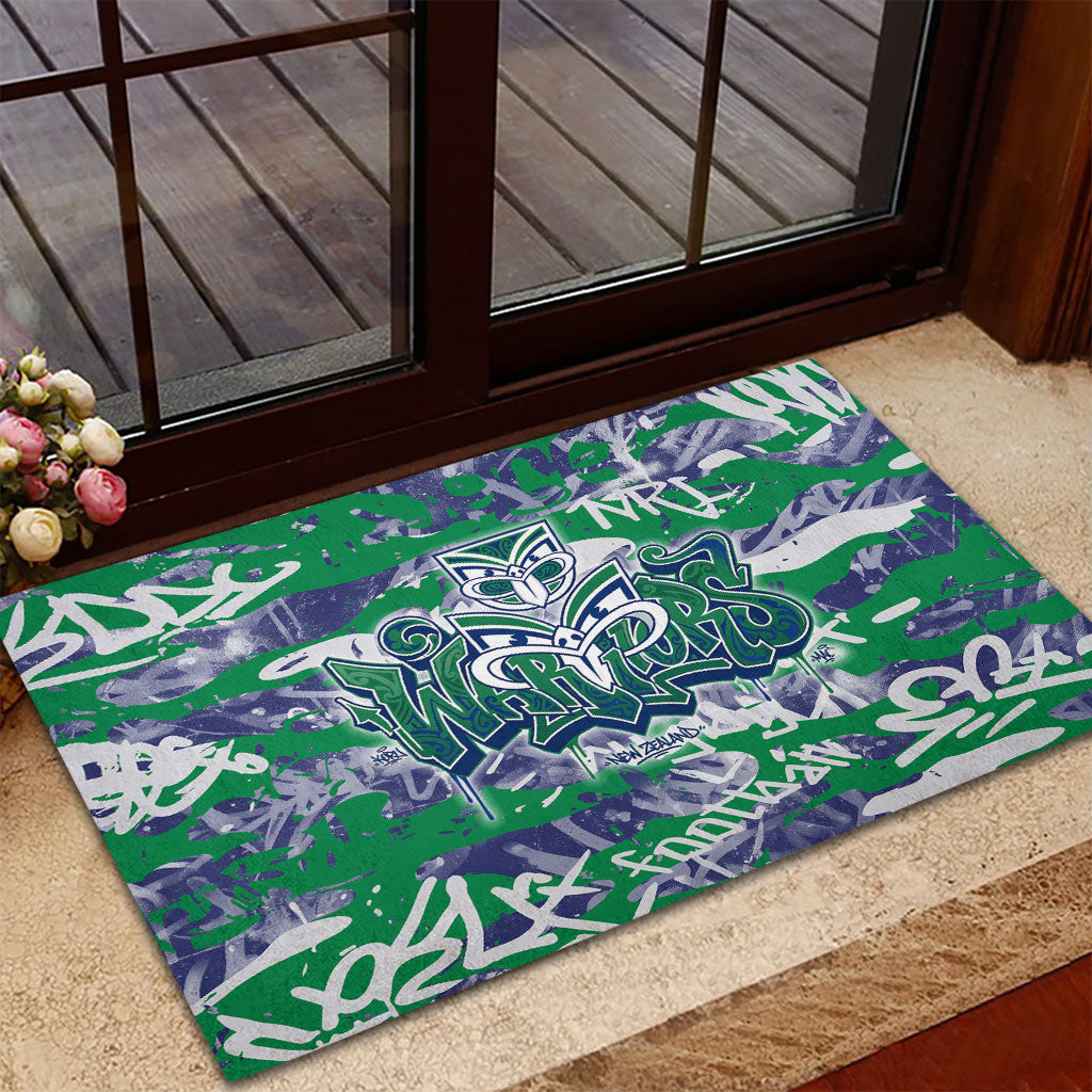 New Zealand Warriors Rugby Rubber Doormat Graffiti Typography Urban Camo Abstract Street Style