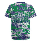 New Zealand Warriors Rugby Rugby Jersey Graffiti Typography Urban Camo Abstract Street Style