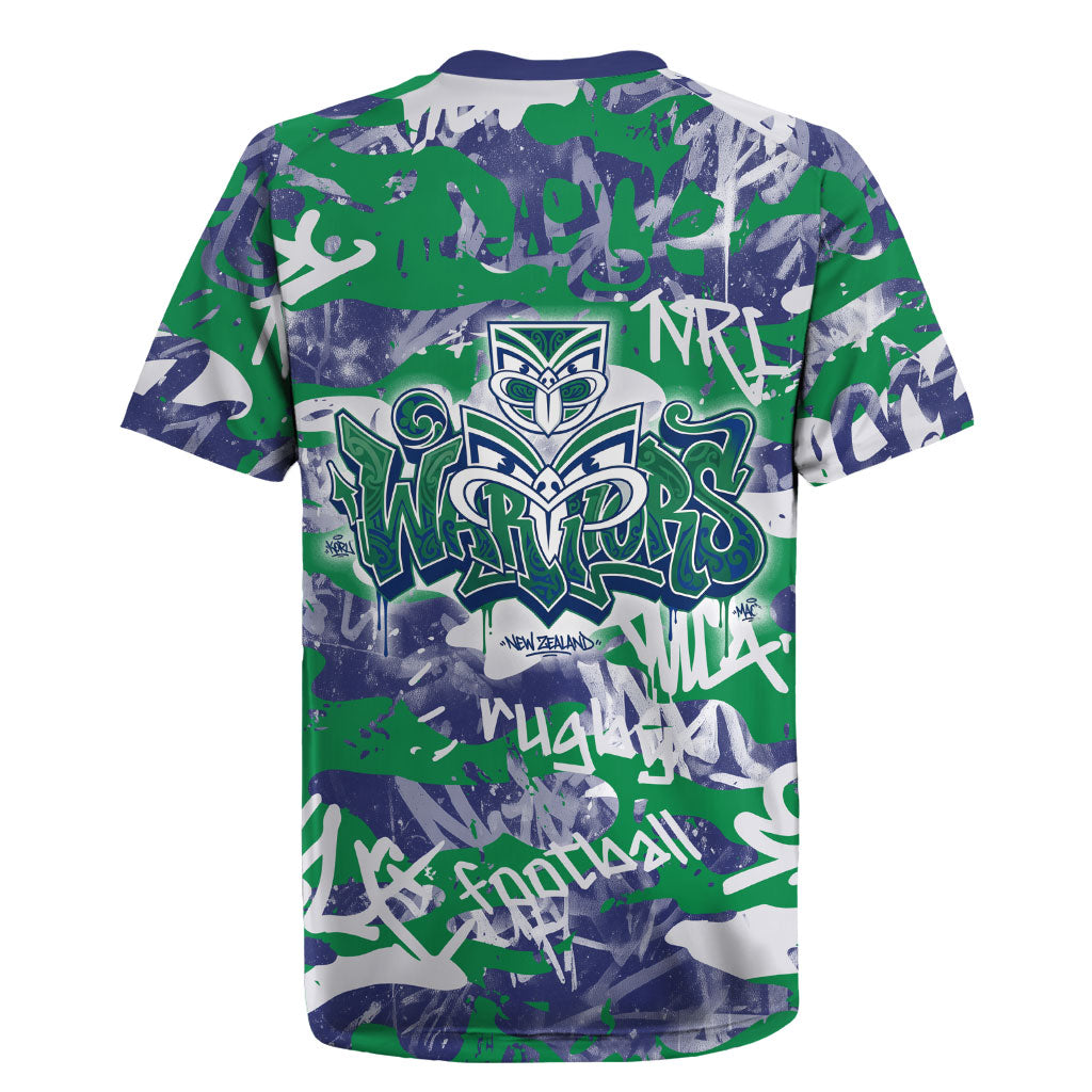 New Zealand Warriors Rugby Rugby Jersey Graffiti Typography Urban Camo Abstract Street Style