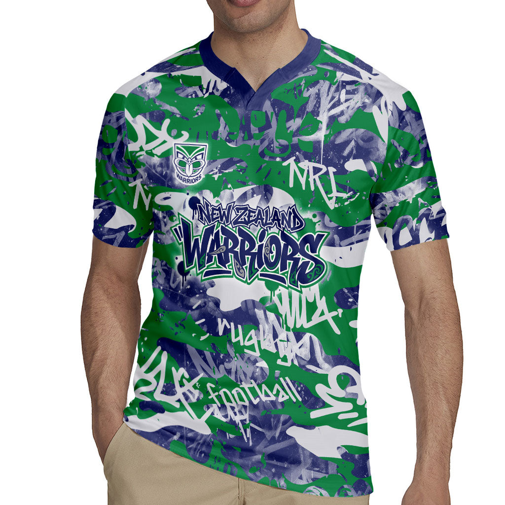New Zealand Warriors Rugby Rugby Jersey Graffiti Typography Urban Camo Abstract Street Style