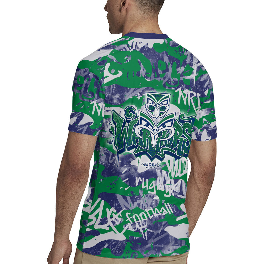 New Zealand Warriors Rugby Rugby Jersey Graffiti Typography Urban Camo Abstract Street Style