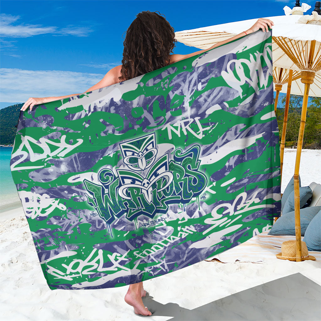 New Zealand Warriors Rugby Sarong Graffiti Typography Urban Camo Abstract Street Style
