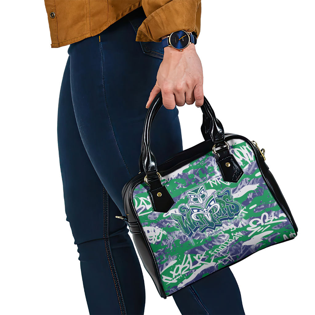 New Zealand Warriors Rugby Shoulder Handbag Graffiti Typography Urban Camo Abstract Street Style