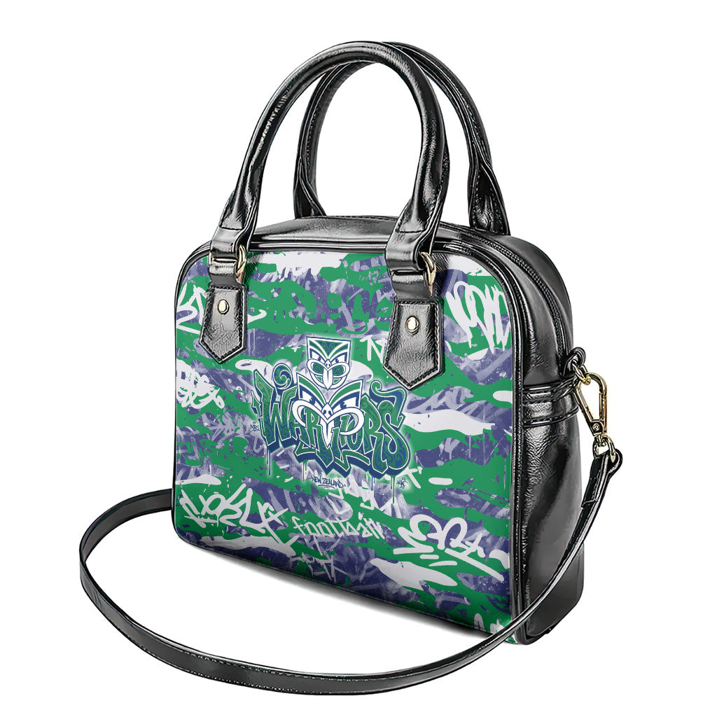 New Zealand Warriors Rugby Shoulder Handbag Graffiti Typography Urban Camo Abstract Street Style