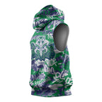 New Zealand Warriors Rugby Sleeveless Hoodie Graffiti Typography Urban Camo Abstract Street Style