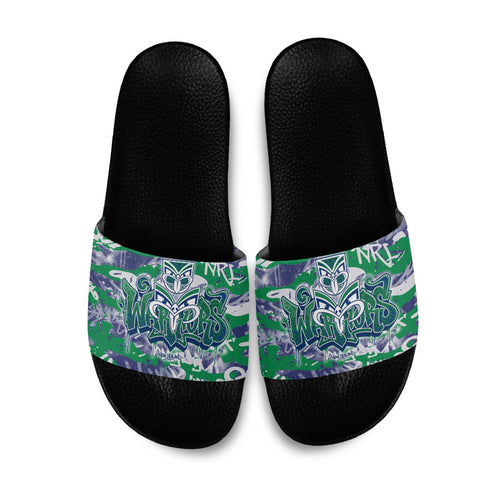 New Zealand Warriors Rugby Slide Sandals Graffiti Typography Urban Camo Abstract Street Style