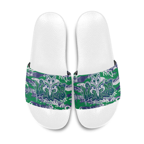 New Zealand Warriors Rugby Slide Sandals Graffiti Typography Urban Camo Abstract Street Style