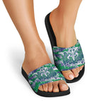 New Zealand Warriors Rugby Slide Sandals Graffiti Typography Urban Camo Abstract Street Style