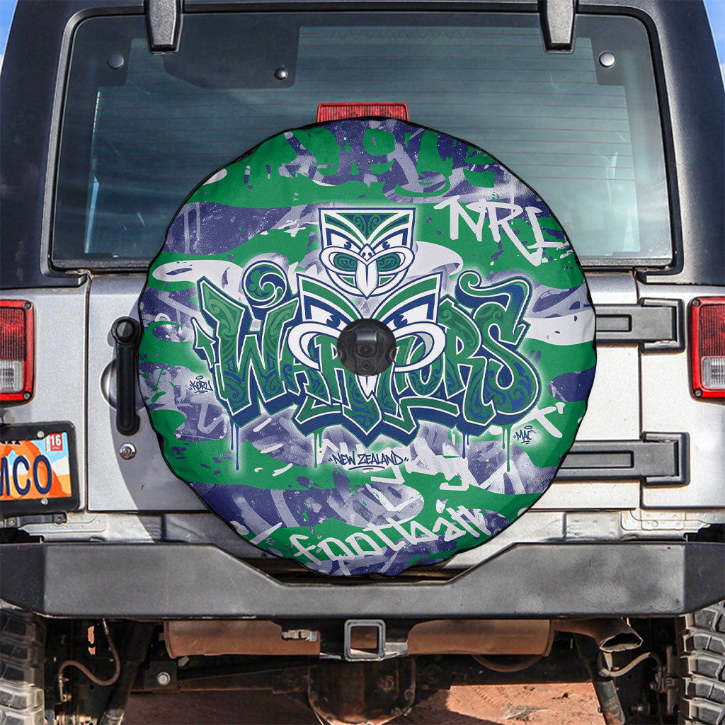 New Zealand Warriors Rugby Spare Tire Cover Graffiti Typography Urban Camo Abstract Street Style