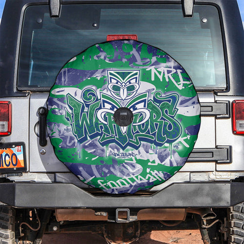 New Zealand Warriors Rugby Spare Tire Cover Graffiti Typography Urban Camo Abstract Street Style