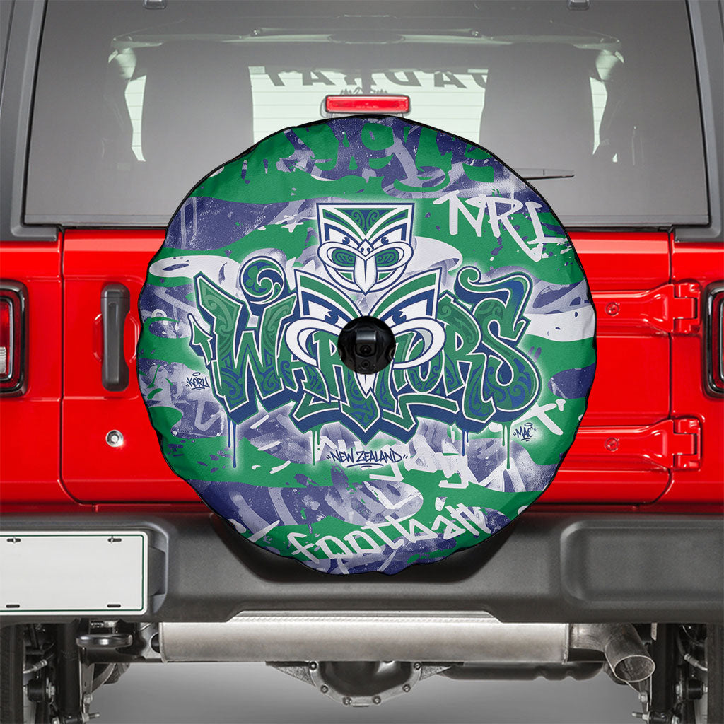 New Zealand Warriors Rugby Spare Tire Cover Graffiti Typography Urban Camo Abstract Street Style