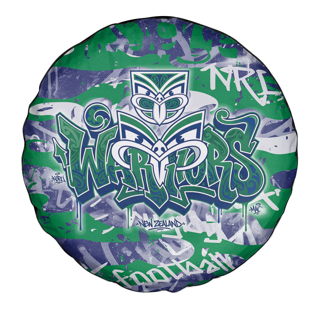 New Zealand Warriors Rugby Spare Tire Cover Graffiti Typography Urban Camo Abstract Street Style