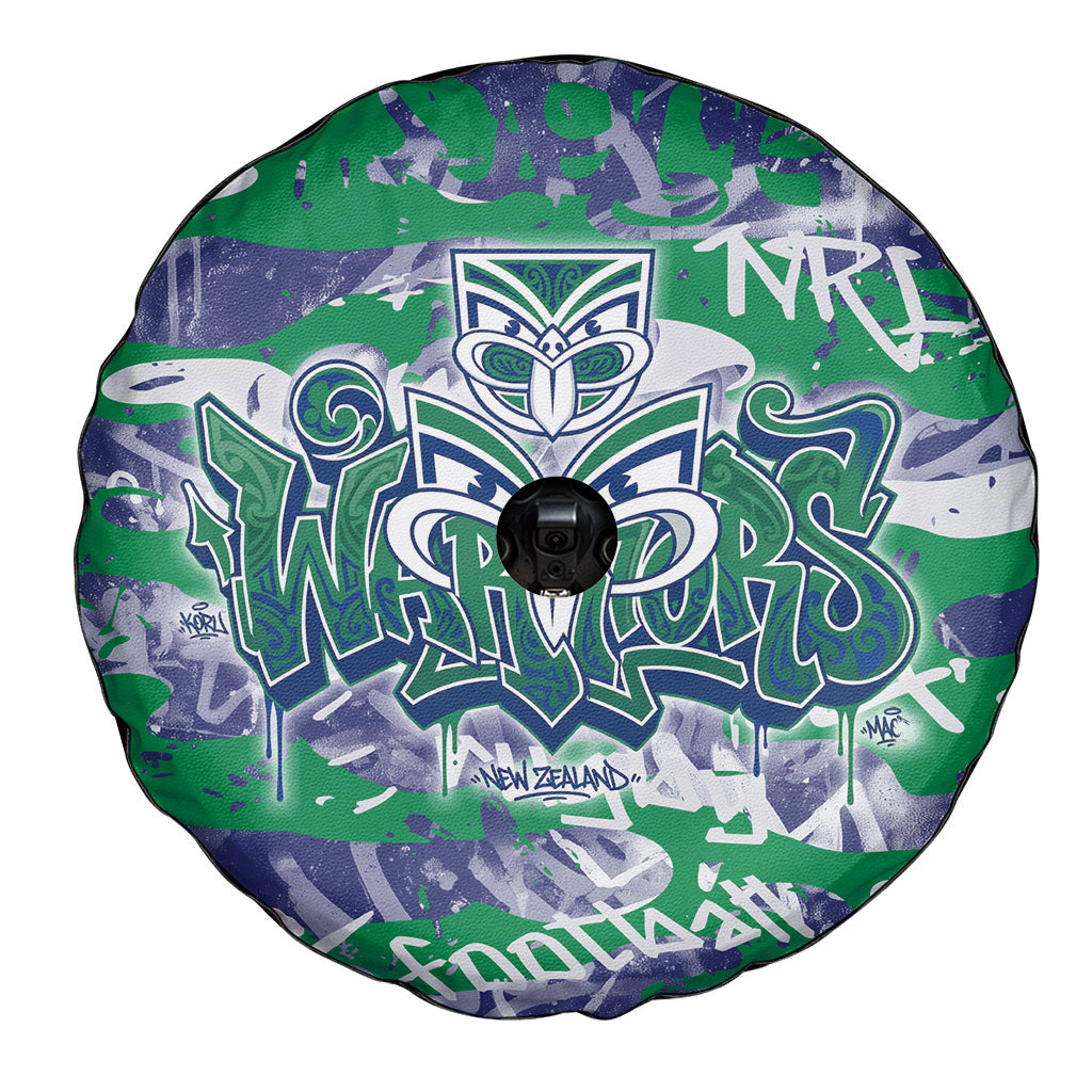 New Zealand Warriors Rugby Spare Tire Cover Graffiti Typography Urban Camo Abstract Street Style