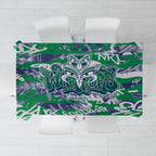 New Zealand Warriors Rugby Tablecloth Graffiti Typography Urban Camo Abstract Street Style