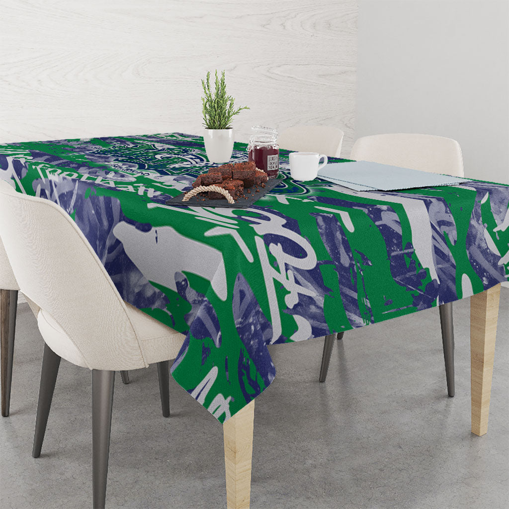 New Zealand Warriors Rugby Tablecloth Graffiti Typography Urban Camo Abstract Street Style