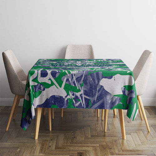 New Zealand Warriors Rugby Tablecloth Graffiti Typography Urban Camo Abstract Street Style
