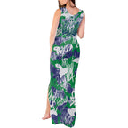 New Zealand Warriors Rugby Tank Maxi Dress Graffiti Typography Urban Camo Abstract Street Style