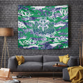 New Zealand Warriors Rugby Tapestry Graffiti Typography Urban Camo Abstract Street Style