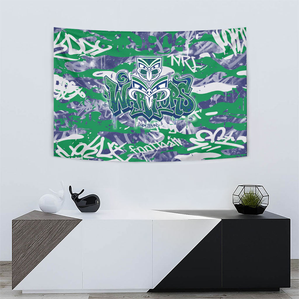 New Zealand Warriors Rugby Tapestry Graffiti Typography Urban Camo Abstract Street Style