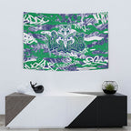 New Zealand Warriors Rugby Tapestry Graffiti Typography Urban Camo Abstract Street Style